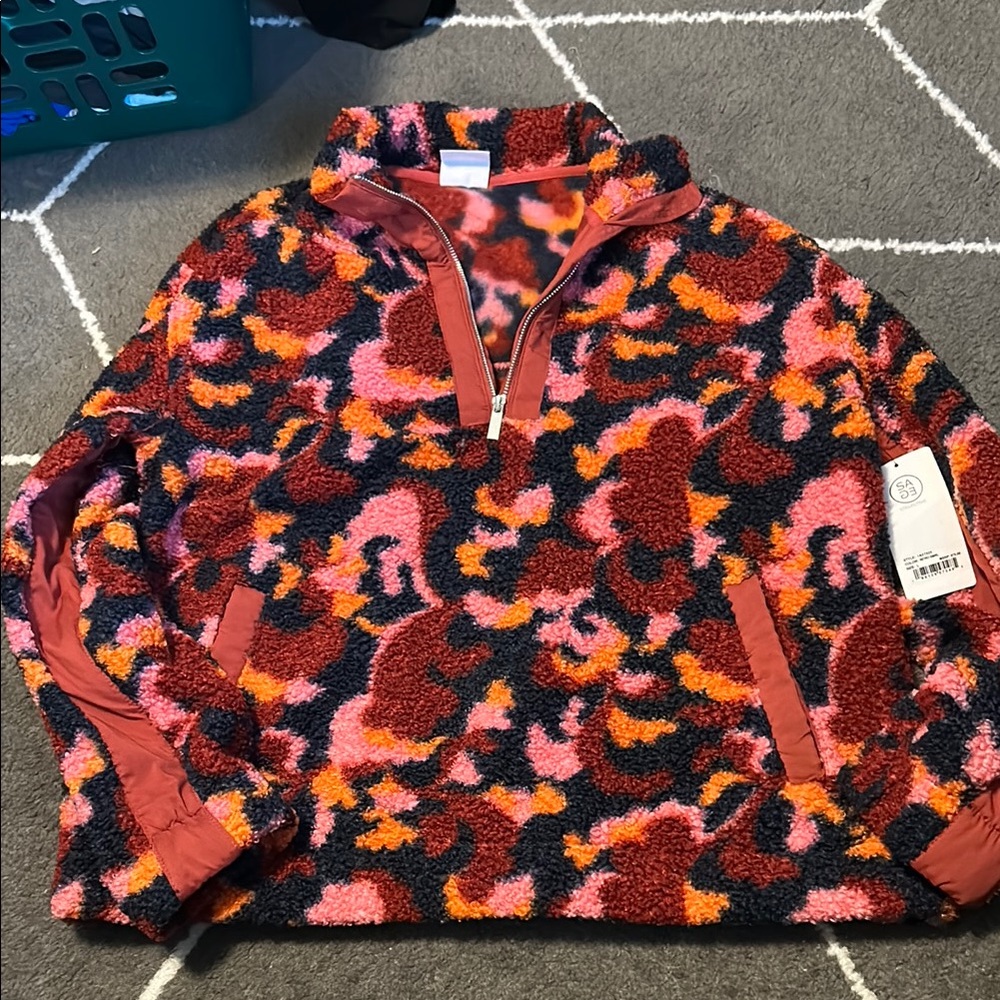 NWT Colorful 1/4 zip Women's Sweater